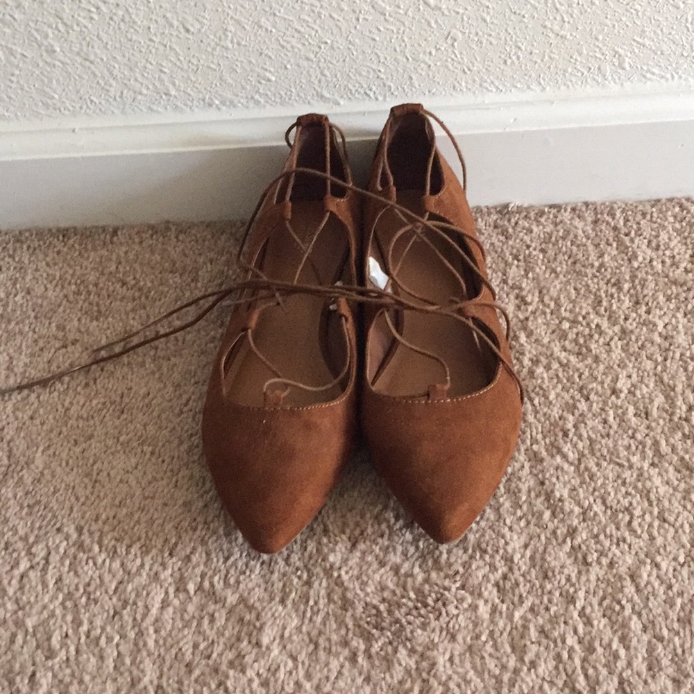 Lace up flats